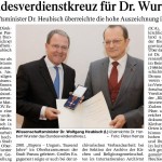 Bundesverdienstkreuz für Dr. Wurster